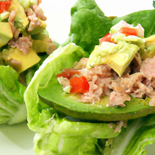 Fresh ‌& Flavorful:‍ Avocado and Tuna Lettuce Wraps⁣ Delight