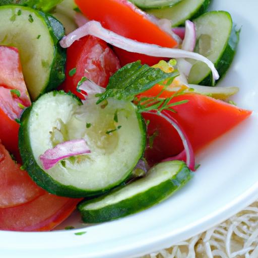 Fresh‍ Flavors: Tomato ‌and Cucumber Salad with Olive​ Oil