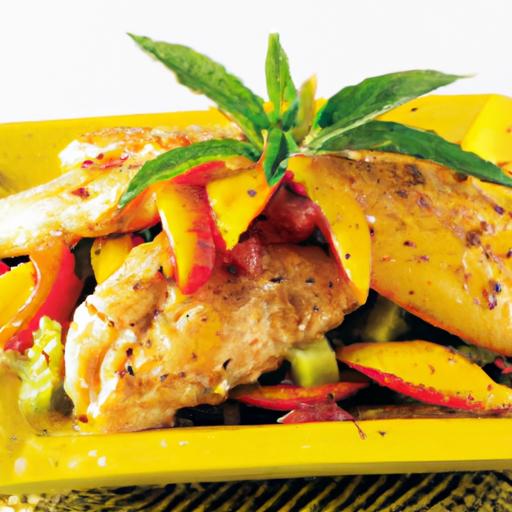 Savor Summer: Grilled ⁣Chicken with Zesty Peach Salsa⁣ delight