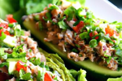 Fresh & Flavorful: Avocado and Tuna Lettuce Wraps Delight