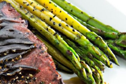 Savor the Perfect Grilled Steak with Sweet Fries & Asparagus