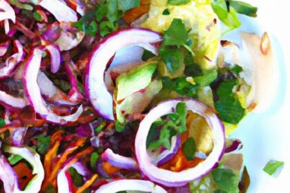 Fresh & Flavorful: Vegan Cabbage Slaw with Creamy Avocado