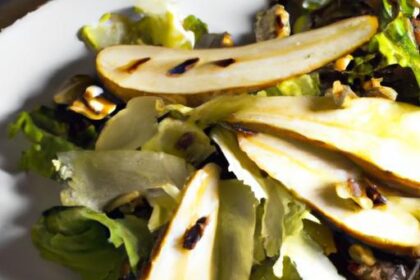 Crisp Vegan Apple & Pear Salad with Crunchy Walnuts Delight