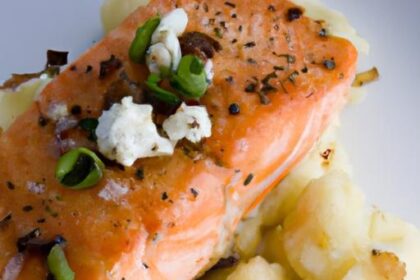 Savor the Flavor: Baked Salmon with Garlic Mashed Potatoes