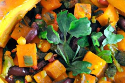Harvest Harmony: Vibrant Vegan Pumpkin & Black Bean Salad