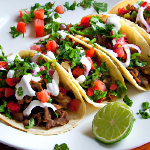 Savory Beef Tacos with Zesty Fresh Salsa & Creamy Sour Cream