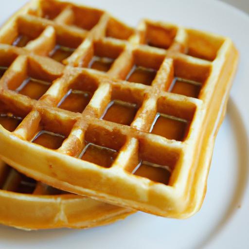 Fluffy Gluten-Free Waffles Drizzled with Sweet Maple Syrup