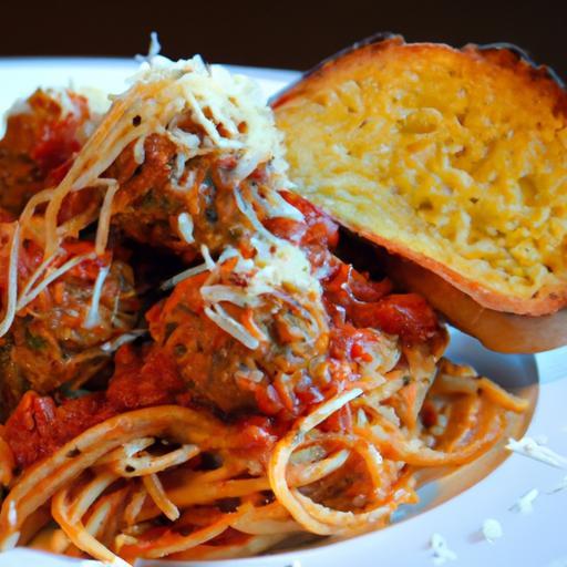 Savoring Spaghetti & Meatballs with Crispy Garlic Bread
