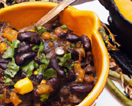 Hearty Roasted Butternut Squash & Black Bean Chili Delight