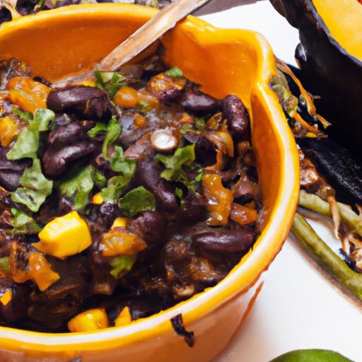 Hearty Roasted Butternut Squash & Black Bean Chili Delight