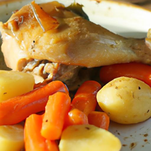 Golden Roasted Chicken with Tender Carrots and Potatoes