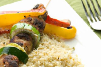 Savor the Flavor: Grilled Veggie Kebabs with Fluffy Couscous