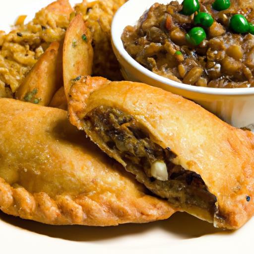 Savor Beef Empanadas Paired with Classic Rice and Beans