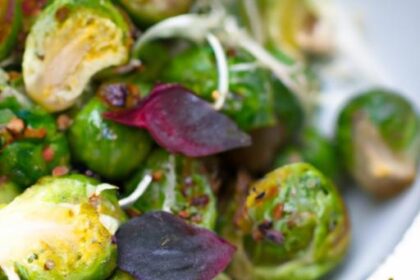 Crispy Roasted Brussels Sprouts with Zesty Mustard Vinaigrette