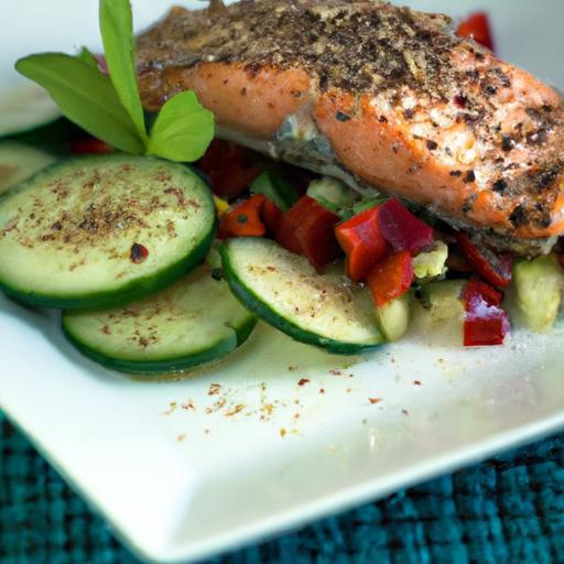 Savor Summer: Grilled Salmon Meets Crisp Cucumber Salad
