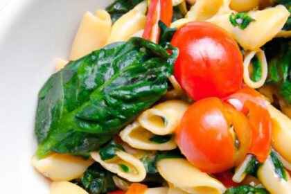 Effortless One-Pot Pasta with Spinach and Juicy Tomatoes