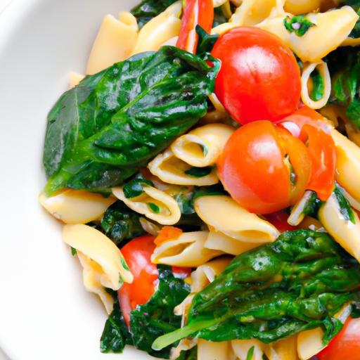 Effortless One-Pot Pasta with Spinach and Juicy Tomatoes