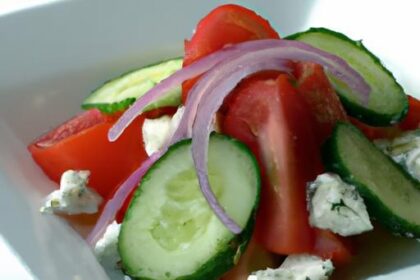 Fresh Flavors: Tomato and Cucumber Salad with Creamy Feta