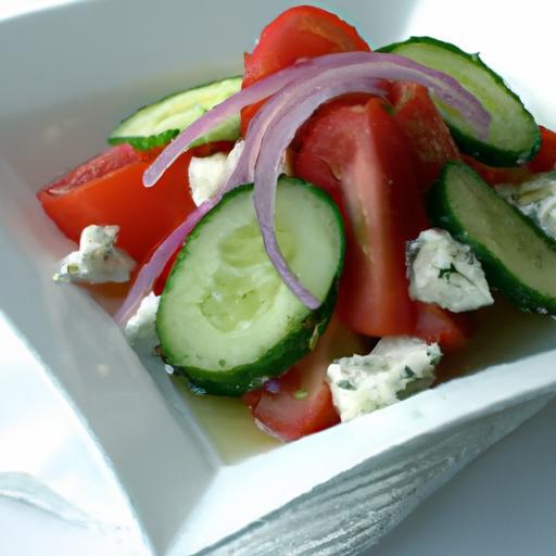 Fresh Flavors: Tomato and Cucumber Salad with Creamy Feta