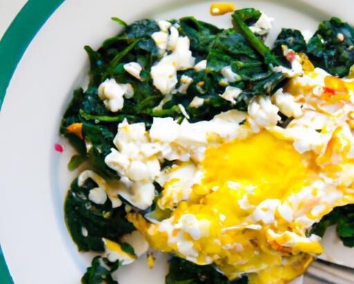 Wholesome Morning Boost: Scrambled Eggs with Spinach & Feta