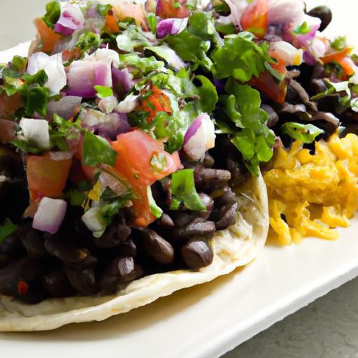 Veggie Tacos: Black Beans, Guacamole & Zesty Salsa Delight