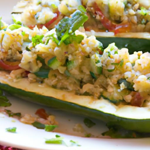 Flavor-Packed Veggie-Stuffed Zucchini Boats with Quinoa