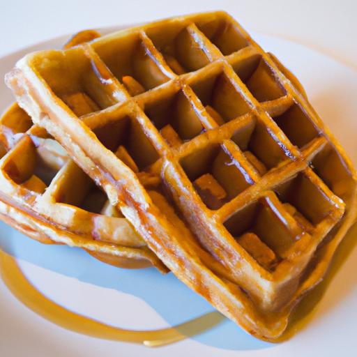 Fluffy Gluten-free Waffles Drizzled with Sweet ⁢Maple‍ Syrup