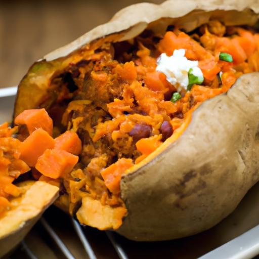 Hearty Baked Sweet Potatoes Stuffed with Savory Ground Turkey
