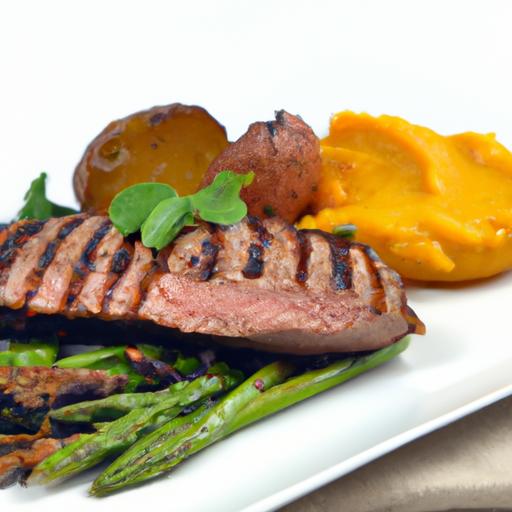 Savor the Flavors: Grilled Steak with Sweet Potatoes & Greens