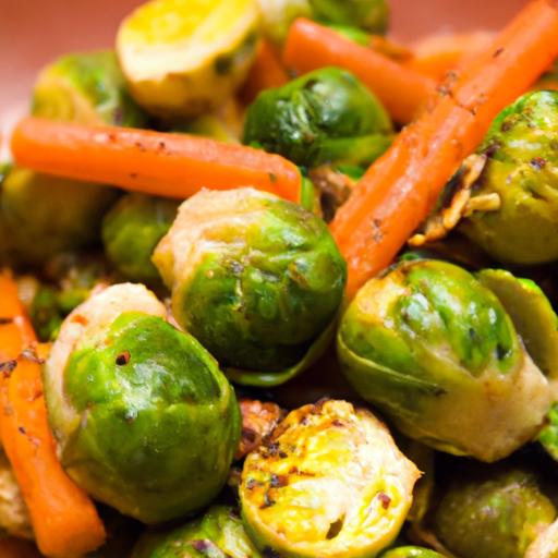 Golden roasted Brussels Sprouts and Carrots: A Flavorful Twist
