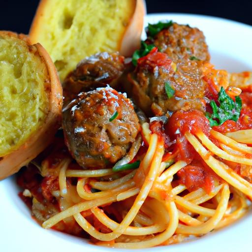 Savoring Spaghetti & Meatballs with Crispy Garlic Bread