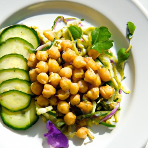 Fresh Fusion:⁤ Chickpea & Avocado Salad⁣ with‌ Cucumber Twist