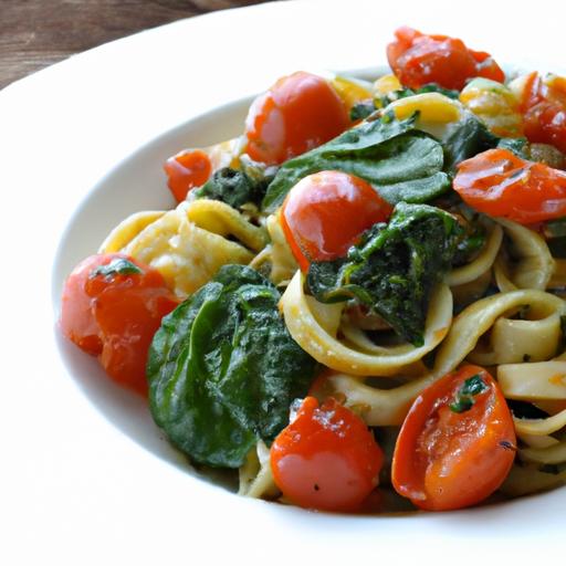 Effortless One-Pot⁣ Pasta with Spinach and Juicy Tomatoes