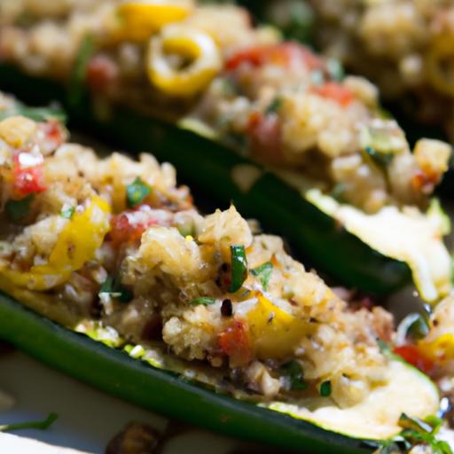 Flavor-Packed ⁣Veggie-Stuffed Zucchini Boats with Quinoa