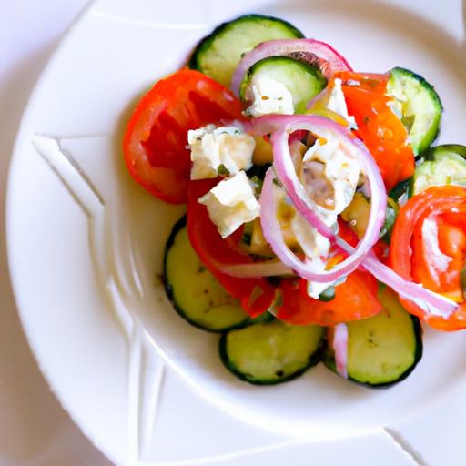 Fresh Flavors: Tomato and Cucumber Salad with Creamy Feta