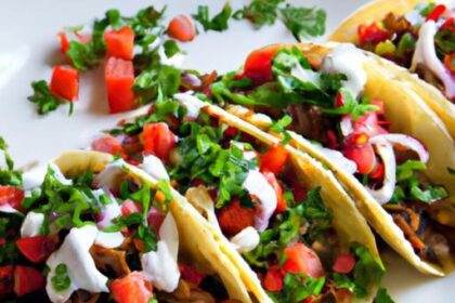 Savory Beef Tacos with Zesty Fresh Salsa & Creamy Sour Cream