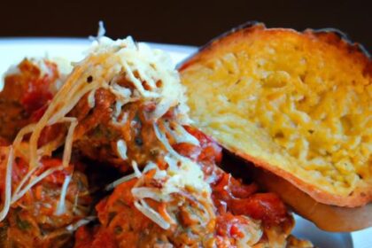 Savoring Spaghetti & Meatballs with Crispy Garlic Bread
