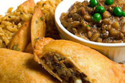 Savor Beef Empanadas Paired with Classic Rice and Beans