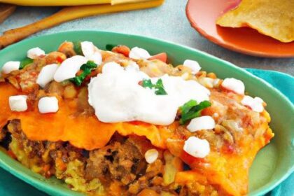 Hearty Taco Casserole: Ground Beef & Cheddar Delight