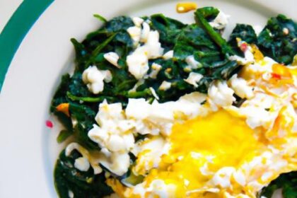 Wholesome Morning Boost: Scrambled Eggs with Spinach & Feta