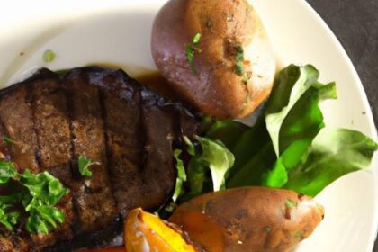 Savor the Flavors: Grilled Steak with Sweet Potatoes & Greens