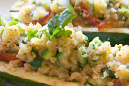 Flavor-Packed Veggie-Stuffed Zucchini Boats with Quinoa