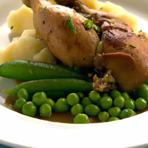 Savor the Classic: Roasted Chicken with Mashed Potatoes &⁤ Peas