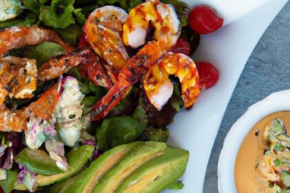 Savor the Freshness: Grilled Shrimp Salad with Creamy Avocado