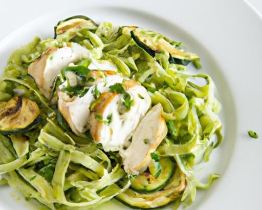 Zucchini Noodles with Pesto & Grilled Chicken: Fresh Flavor Fusion