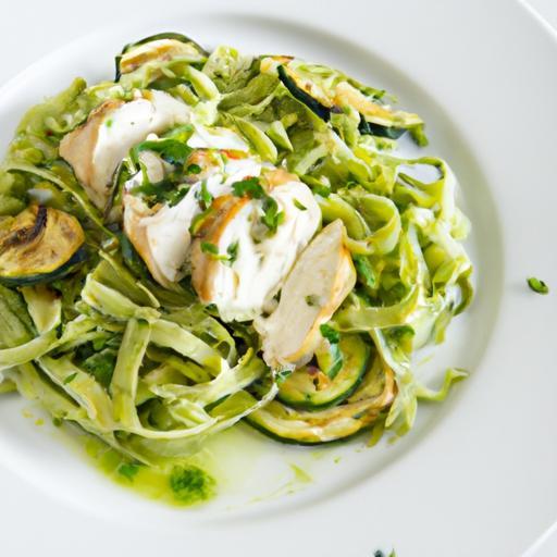 Zucchini Noodles with Pesto & Grilled Chicken: Fresh Flavor Fusion