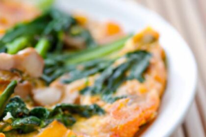 Wholesome Turkey & Veggie Frittata with Fresh Mixed Greens