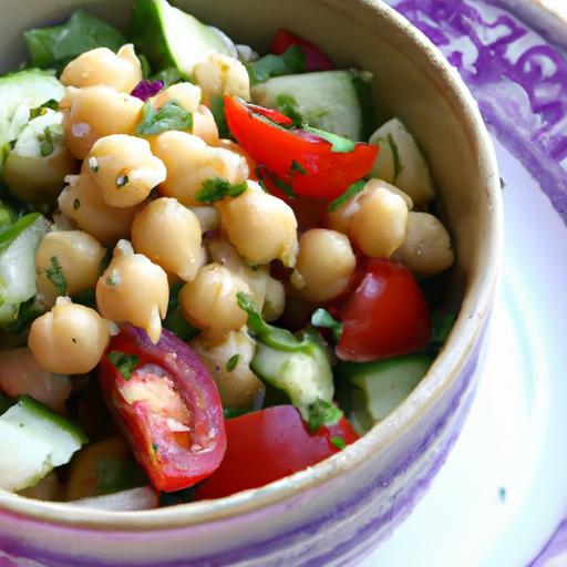 Refreshing Chickpea Salad with Crisp Cucumber & Juicy Tomatoes