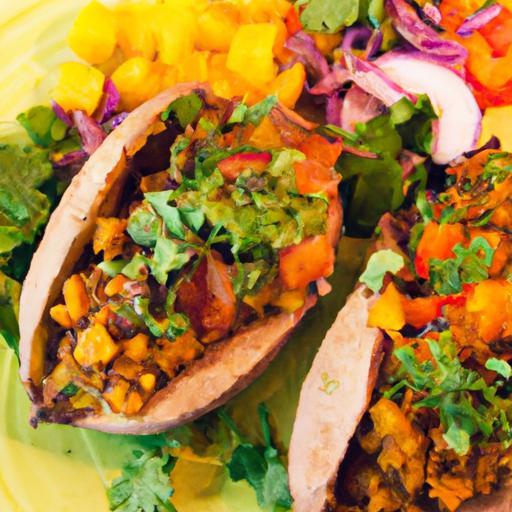 Flavor-Packed Taco-Stuffed Sweet Potatoes with Salsa Flair