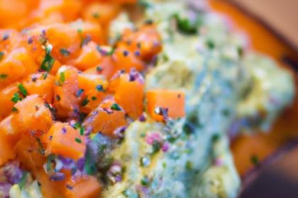 Twist on Comfort: Baked Sweet Potatoes with Creamy Guacamole